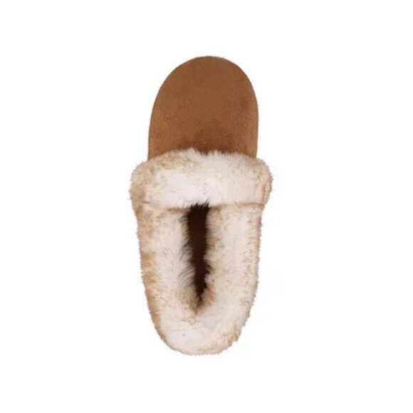 Women’s Isotoner Closed Back Slippers Cognac Small Memory Foam Comfort - Picture 3 of 5